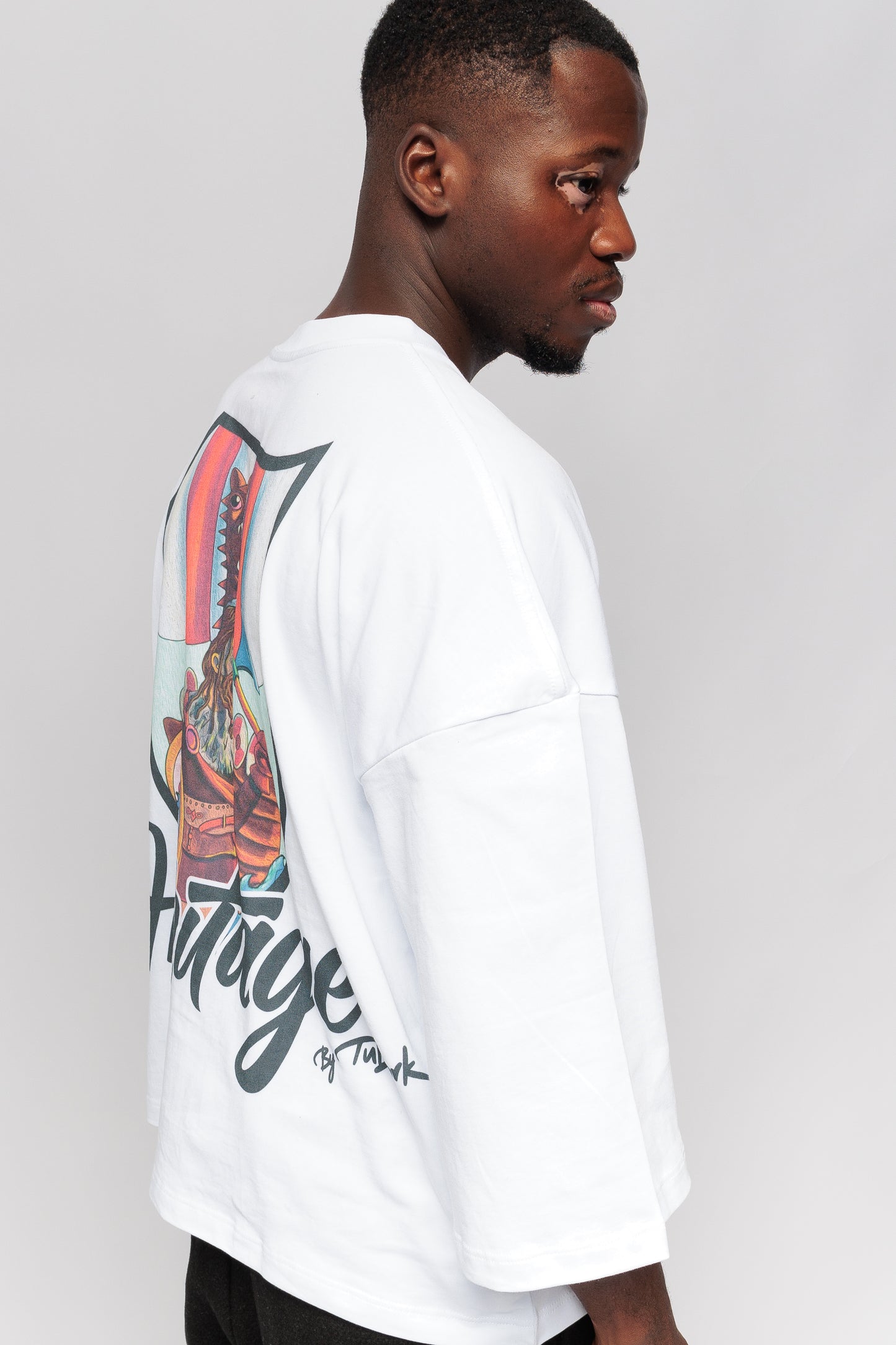 Oversized Boxy Crop T-Shirt - Scandinavian Heritage by tudark