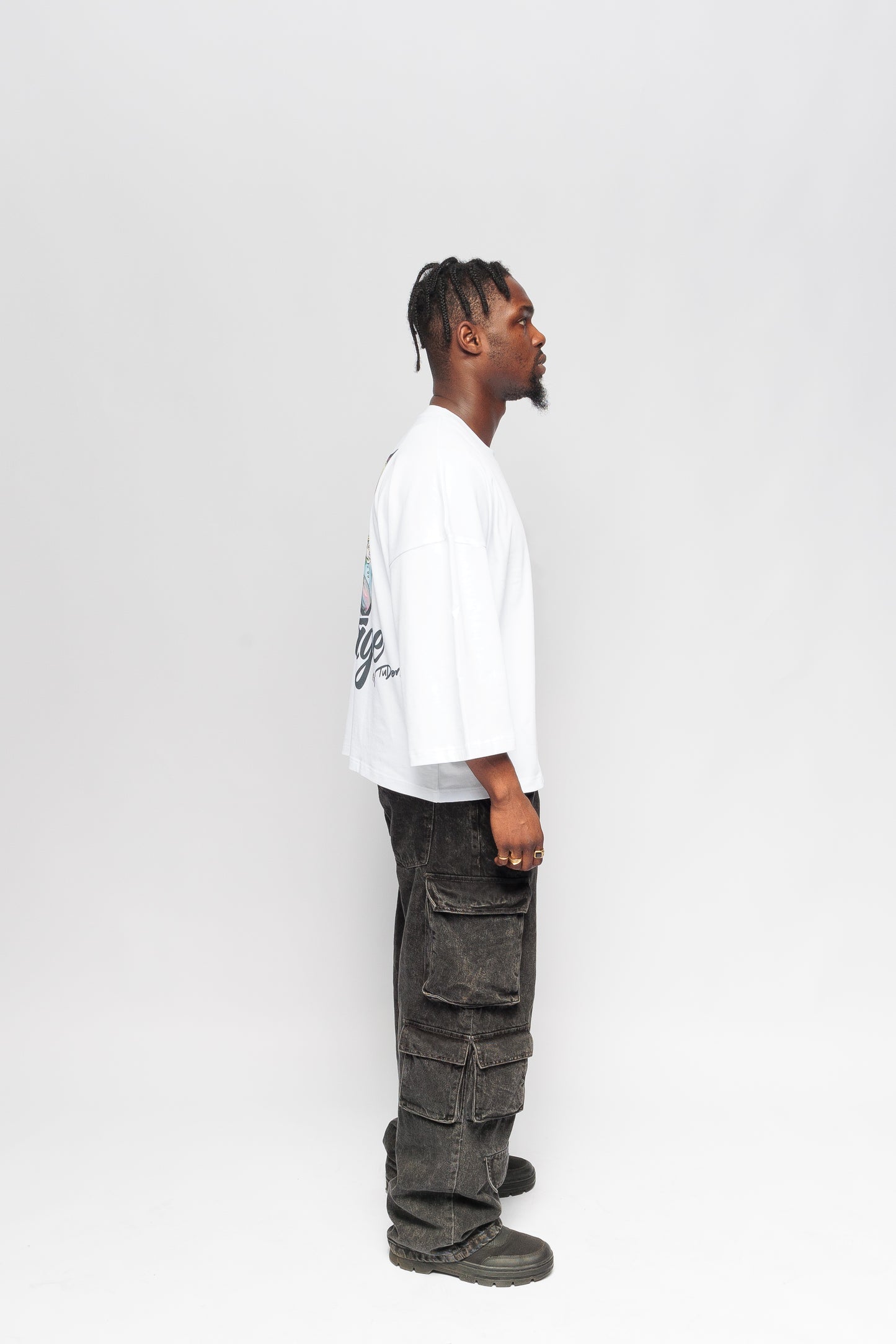 Oversized Boxy Crop T-Shirt - UK Heritage by tudark
